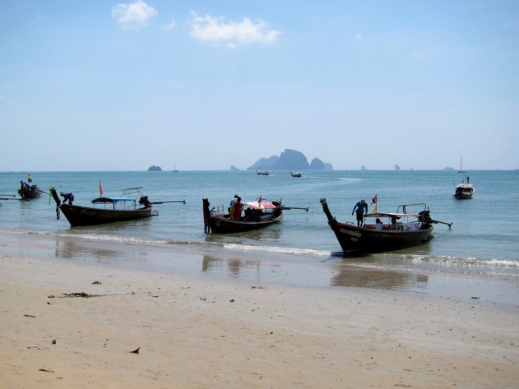 Longtail boats, carrying visitors to Railay and the islands since the backpacker days