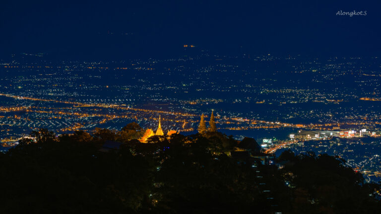 Chiang Mai city lights at night